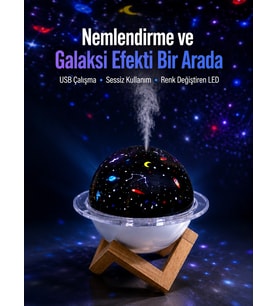Usb Bağlantılı Projektör Işıklı Taşınabilir Hava Nemlendirici Aroma Difüzörü