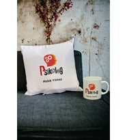 Psikolog Kupa Bardak ve Yastık Set 002 (Beyaz)