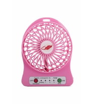 Pazariz Masaüstü Şarjlı Fan Vantilatör (plastik) PEMBE