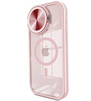 Newface Apple iPhone 15 Pro Kılıf Teleskop Lens Magsafe Silikon Kapak - Pembe