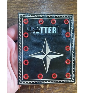 9X11 CM FURMUARLI YILDIZ GÖRSELLİ DERİ APLİKE ARMA DİKİŞ HOBİ AKSESUARI