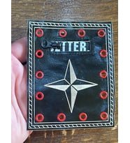 9X11 CM FURMUARLI YILDIZ GÖRSELLİ DERİ APLİKE ARMA DİKİŞ HOBİ AKSESUARI
