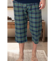 Mecit 3005 Lacivert Ekoseli Erkek Kapri Pijama Altı