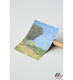 Van Gogh Ağaçlı Yol, Çerçevesiz Yüksek Kalite Duvar Afişi - Sanatsever Hediyesi