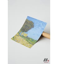 Van Gogh Ağaçlı Yol, Çerçevesiz Yüksek Kalite Duvar Afişi - Sanatsever Hediyesi