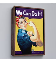 Çerçeveli We Can Do İt Tablosu (Siyah)