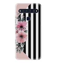 TCL 10L 10 Plus 10SE 20E 20SE 30SE L7 Kılıf Desemli Silikon Flowers 4 1390