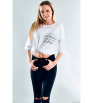 20021930 Süprem Leave It Taş Baskılı Kısa Kol T-Shirt BEYAZ