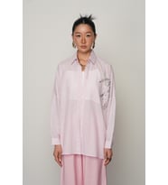 KADIN TEK CEPLİ TAŞ İŞLEMELİ PEMBE RENK OVERSİZE GÖMLEK