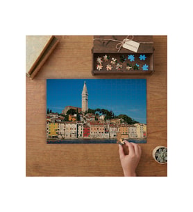 Eski Şehir Rovinj Hırvatistan- Şehir Manzarası Tasarımı 240 parça Ahşap Puzzle Ahşap Kutuda MP00874
