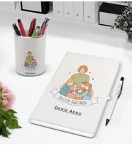 BK Gift Kişiye Özel İsimli Öğretmenler Günü Tasarımlı Defter Kalem ve Kalemlik Hediye Seti, Öğretmene Hediye, Öğretmenler Günü - 6