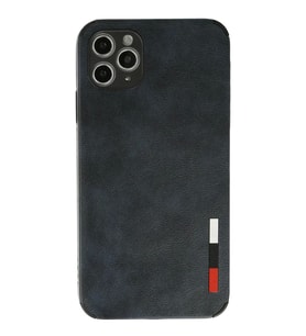 Newface Apple iPhone 11 Pro Max Kılıf Loop Deri Silikon - Lacivert