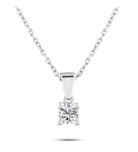 0.25 Karat Tektaş Pırlanta Kolye
