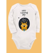 Organik Baskılı Pamuklu Unisex Bebek Body UZUNE188