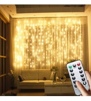 MOBGİFT 2x2 Metre Pilli Perde Led Işıklar Kumandalı Animasyonlu Gün Işığı