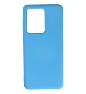 Newface Samsung Galaxy S20 Ultra Kılıf Nano içi Kadife Silikon - Mavi