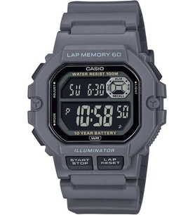 WS-1400H-8BVDF Quartz Dijital Silikon Gri 45 mm Erkek Kol Saati