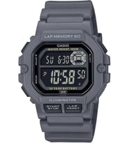 WS-1400H-8BVDF Quartz Dijital Silikon Gri 45 mm Erkek Kol Saati
