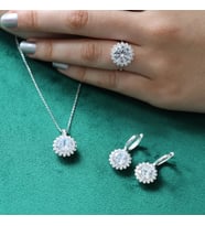 925 ayar Gümüş Papatya Set