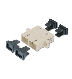 Beek SC-SC Coupler, Gri, Plastik, Duplex, Multimode, Fosfor Bronz Ferrule, Sabitleyicili