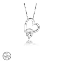 SWAROVSKİ TAŞLI KALP 925 AYAR GÜMÜŞ KOLYE