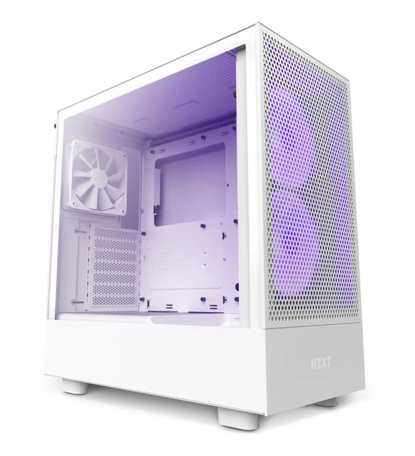 NZXT H5 Flow Edition White RGB Tempered Glass RGB USB 3.2 ATX Mid