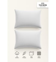 THE BERB  2'li Penye Yastık Kılıfı Seti  %100 Pamuk  50 x 70  Fermuarlı (Bej)