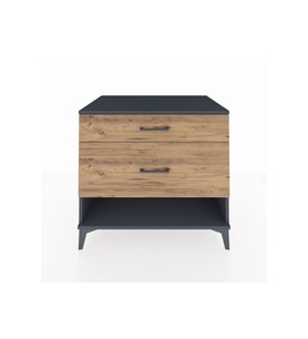 Kronos Şifonyer 2 Çekmeceli 88x59x80 Antrasit-Çam