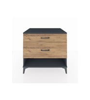 Kronos Şifonyer 2 Çekmeceli 88x59x80 Antrasit-Çam