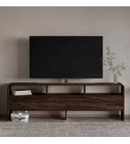 İnarch Dizayn Onda 2 Kapaklı TV Sehpası - 160 cm Modern Depolama Üniteli TV Konsolu