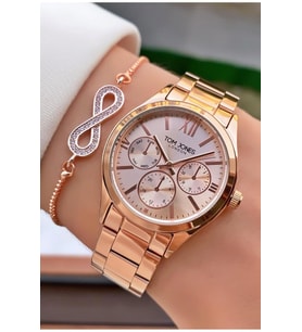 Tom Jones MRD11808 Rose Gold Renk Kadın Kol Saati Bileklik Hediyeli