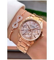 Tom Jones MRD11808 Rose Gold Renk Kadın Kol Saati Bileklik Hediyeli