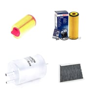 Bosch Filtre Bakım Seti Mercedes CLC 160 180 2008-2012 Benzinli Hava + Yağ F + Yakıt F. + Polen Sardes