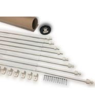 Briz Perde Çubuğu 80 - 100 Cm 8 Li Paket Ayarlanabilir Alüminyum Kapı Pencere Briz Çubuğu