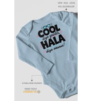 Cool diye yazılır hala diye okunur Uzun Kollu Çıtçıtlı Bebek Body