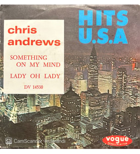 Chris Andrews Something On My Mind 45lik Plak (Karışık)