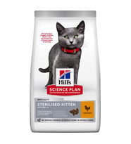 Hills Sterilised Kitten Tavuklu Kısırlaştırılmış Yavru Kedi Maması 1,5 kg (Kahverengi)