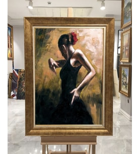 Altın Paspartulu Çerçeveli Tablo C878 (Gold)