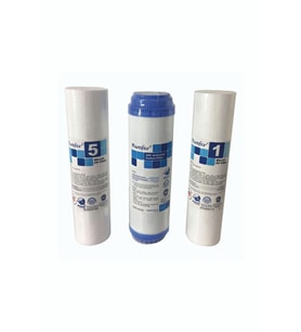 Nsf Onaylı Purefer Açık Kasa Su Arıtma Cihazlarına Uygun Tek Karbonlu 3 Lü Ön Filtre Set