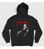 Presmono Unisex Siyah Guitar James Hetfield Metallica Kapüşonlu Sweatshirt 435193tt