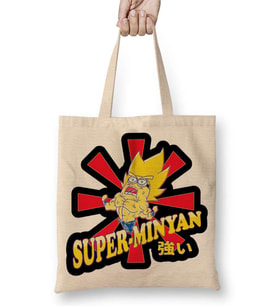 Super Süper Minion Minyan Bez Çanta Uzun Saplı