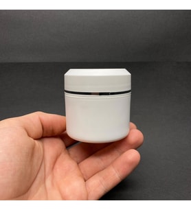 50 ml Plastik Krem Kutusu , 50 cc Beyaz Renkli Kapaklı Krem Kavanozu x 3 Adet