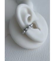 Özel Seri İnci Detaylı Gümüş Halka Earcuff