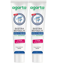 Agarta Doğal Tam koruma Diş Macunu 75 ML Ekstra Beyazlık Güçlü Dişler (Leke Önleyici) (2 Li Set)