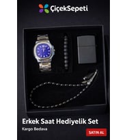 ERKEK SAAT HEDİYE SETİ (GeceYarısıMavisi)