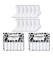 Carnaval Terry Beyaz 12'li Eko Unisex Soket Çorap Seti