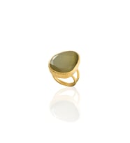 Kadir Jewellery 22 Ayar Altın Kaplama Kadın Fosil Taşlı Yüzük
