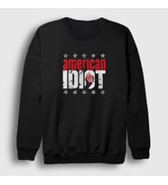 Presmono Unisex Siyah American Idiot V3 Green Day Sweatshirt 55332tt