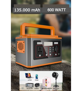 Taşınabilir Güç Kaynağı Acil Durum Kamp Doğa Tekne Batarya Wireless Şarj ve Aydınlatma Güç Ünitesi (Siyah)