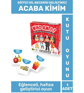 Özel Tasarım Eğlenceli Eğitici Öğretici Dil Becerisi Hafıza Geliştirici Kutu Oyun Takımı ACABA KİMİM